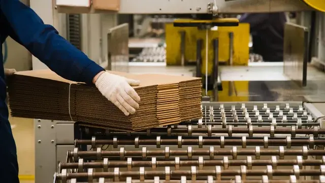 Produktionslinie für Karton und Wellpappe im Werk