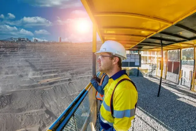 worker at diamond mine in Botswana